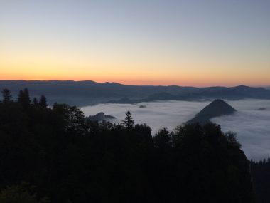 Wschód słońca na Trzech Koronach